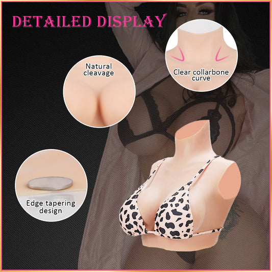 RZPTL Silicone Breastplate for Crossdressers Drag Queen Realistic Breast forms for Cosplay Transgender