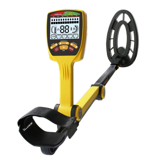 LOLARAN Professional Adjustable Collapsible Metal Detector – Portable Rechargeable Design for Outdoor Adventures and Treasure Hunting