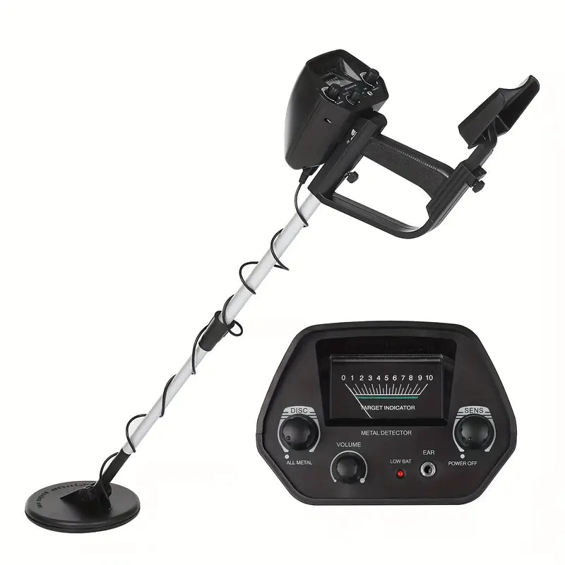 LOLARAN Professional Adjustable Collapsible Metal Detector – Portable Rechargeable Design for Outdoor Adventures and Treasure Hunting
