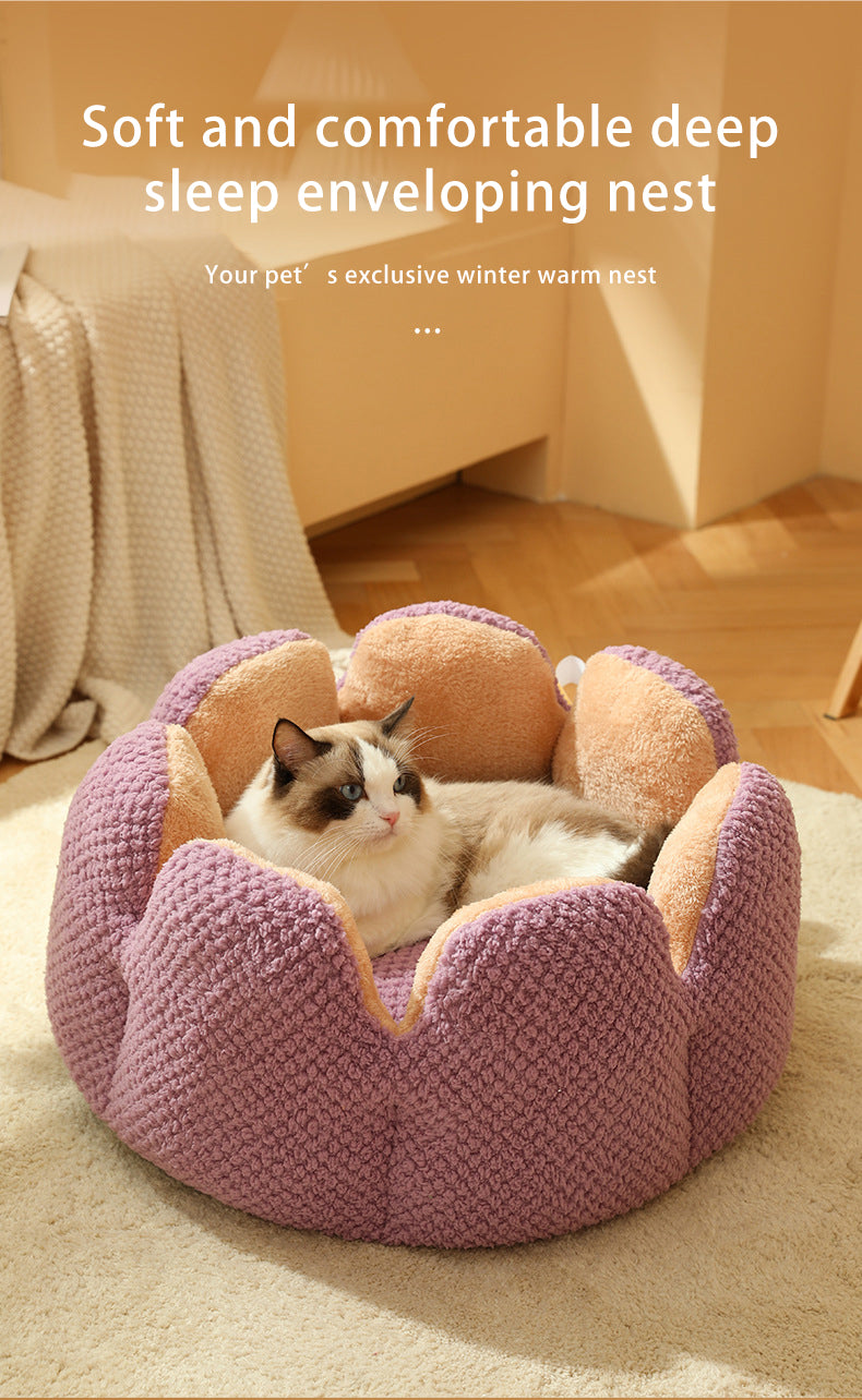 PnotKyes Cactus shape comfortable pet bed, breathable thickened plush cat bed and dog bed, round soothing cat bed and anti-anxiety pet bed, suitable for indoor and outdoor use