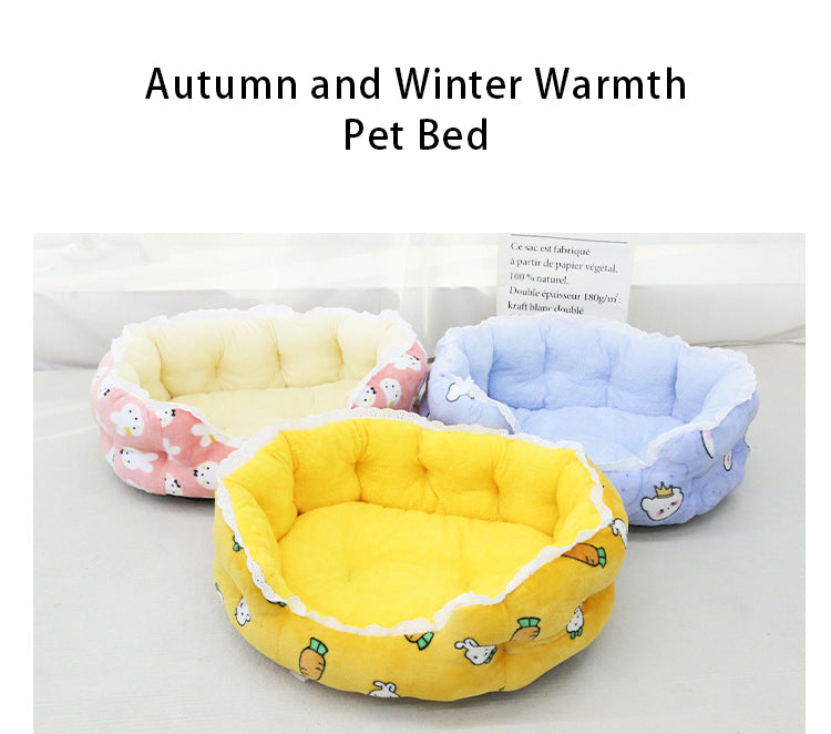 PnotKyes Round Pet Sofa Bed, Cozy Washable Bed, Pet Sofa Bed, Pet Cuddler Bed, Anti-Slip Bottom, Soft Calming Sleeping Bed