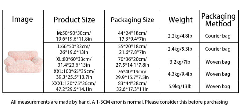 PnotKyes Pet Bed for Cats and Dogs, Removable and Washable Sleeping Pad, Cat and Dog Sofa Pet Bed, Soft and Comfortable Indoor Couch Bed with Anti-Slip Bottom