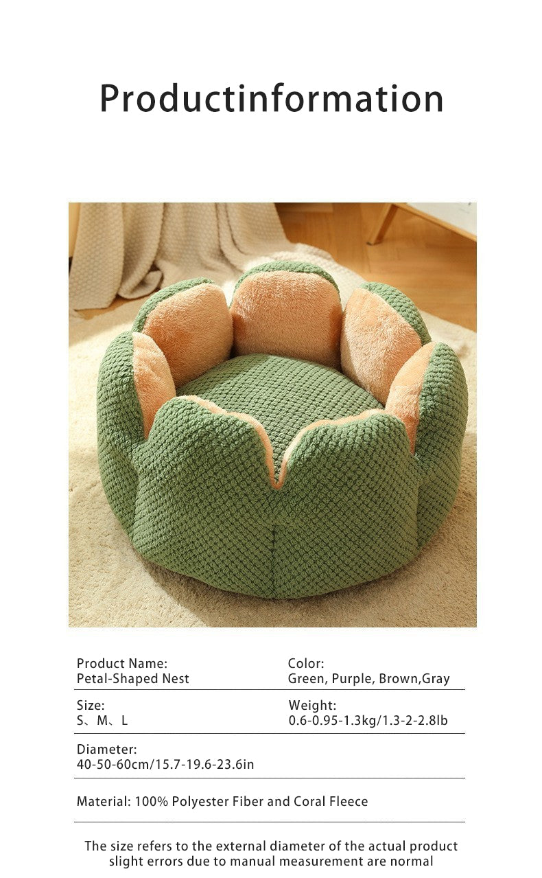 PnotKyes Cactus shape comfortable pet bed, breathable thickened plush cat bed and dog bed, round soothing cat bed and anti-anxiety pet bed, suitable for indoor and outdoor use