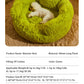 PnotKyes Cute Calming Dog and Cat Bed, Indoor High Bolster Donut Dog Bed, Comfortable Plush Cuddler Dog Bed, Suitable for Dogs and Cats, Cute Cartoon Soft Bed