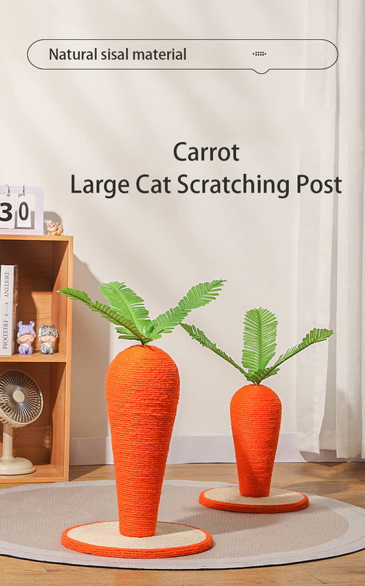 PnotKyes Carrot Cat Scratching Post - Cute and Fun Natural Sisal Cat Scratcher, Suitable for Indoor Small, Medium, and Large Cats, Universal for All Cats, Also Suitable for Other Pets.