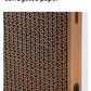 PnotKyes Cardboard Cat Scratcher, Vertical Cat Scratching Board, 23.6 Inch L-Shape Cat Scratch Pad with Built-in Toy Balls, Wall-Mount Cat Scratcher for Indoor Cats