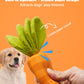 PnotKyes Dog Squeaky Chew Toy, Suitable for Aggressive Chewers, Rubber Carrot Dog Toy for Training and Cleaning, Interactive and Durable Toy for Small and Medium Dogs