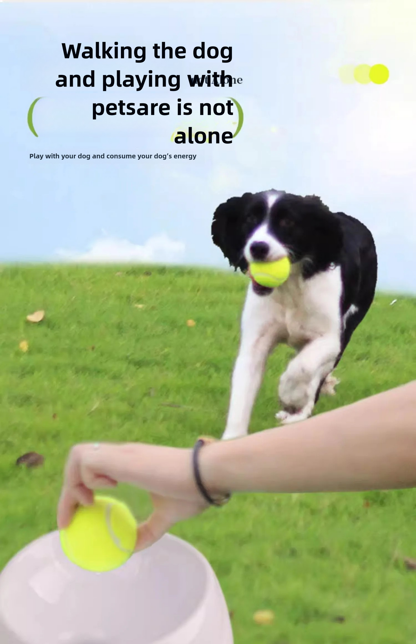 PnotKyes Automatic Dog Ball Launcher Automatic Ball Launcher for Dogs