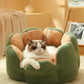 PnotKyes Cactus shape comfortable pet bed, breathable thickened plush cat bed and dog bed, round soothing cat bed and anti-anxiety pet bed, suitable for indoor and outdoor use