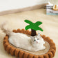 PnotKyes Cat Scratcher Jute Rope Bed, Coconut Tree Shaped Cat Scratching Board, 25.6 Inches/65cm Extra Large Cat Scratching Bed, Indoor Cat Scratching Board, Durable Oval Cat Scratching Beda.