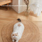 PnotKyes Cat Scratcher Mat, Floor Cat Scratching Mat, Natural Cat Scratch Pad, Pet Scratching Carpet, Round Cattail Grass Cat Scratcher Mat, Indoor Cat Scratching Mat