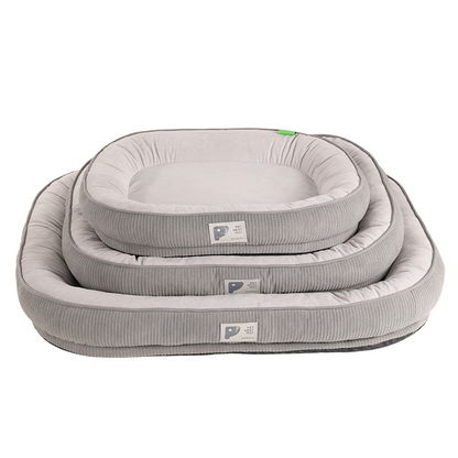 PnotKyes Orthopedic Foam Sofa Bed for All Pets, High-Density Egg Crate Foam Dog Sofa Bed, Pet Sofa Bed with Four-Sided Bolsters, Removable Washable Cover, and Non-Slip Bottom.