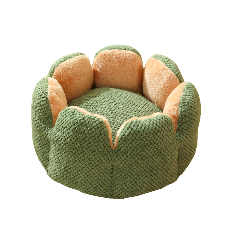 PnotKyes Cactus shape comfortable pet bed, breathable thickened plush cat bed and dog bed, round soothing cat bed and anti-anxiety pet bed, suitable for indoor and outdoor use