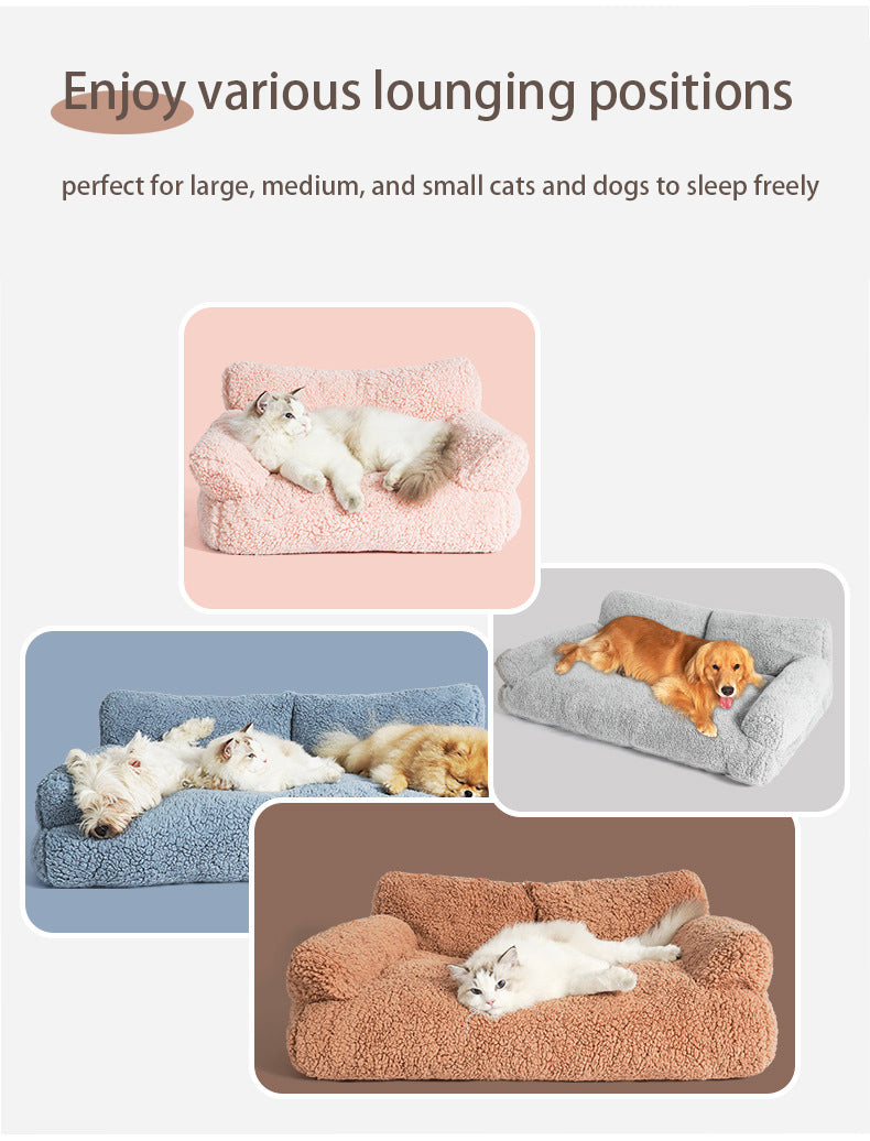 PnotKyes Pet Bed for Cats and Dogs, Removable and Washable Sleeping Pad, Cat and Dog Sofa Pet Bed, Soft and Comfortable Indoor Couch Bed with Anti-Slip Bottom