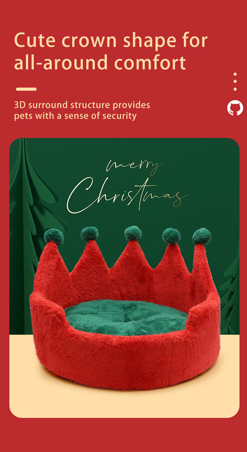 PnotKyes Pet Crown Comfort Round Dog and Cat Bed Series, Washable Indoor Pet Bed, Suitable for Small and Medium Dogs and Cats, Made of Super Soft PP Cotton Material, Gentle and Comfortable