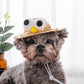 PnotKyesPet Straw Hat - Party Decoration, Adjustable Cute Mini Pet Straw Hat, Suitable for Small Pets/Puppies/Cats