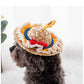 PnotKyesPet Straw Hat - Party Decoration, Adjustable Cute Mini Pet Straw Hat, Suitable for Small Pets/Puppies/Cats