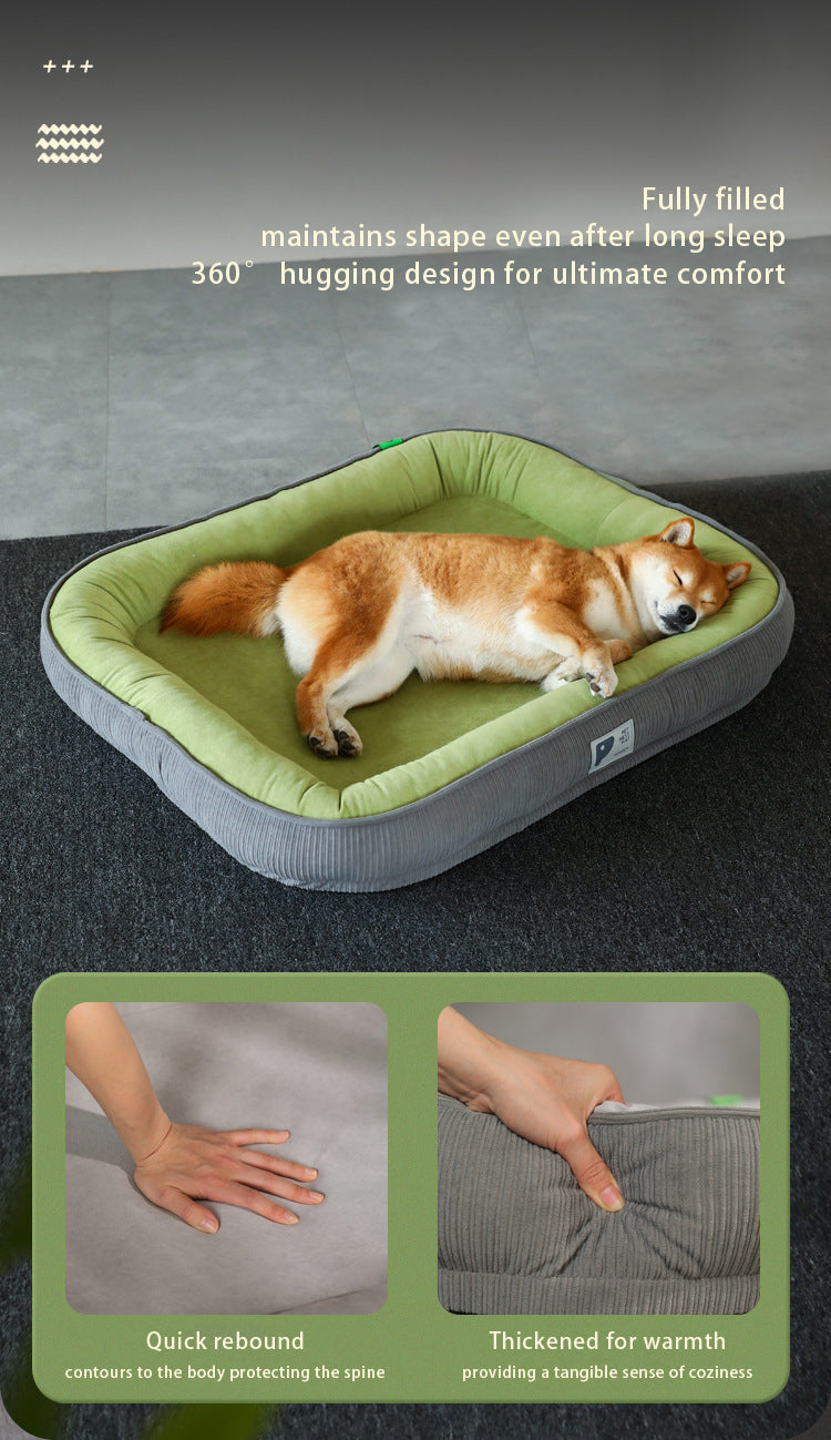 PnotKyes Orthopedic Foam Sofa Bed for All Pets, High-Density Egg Crate Foam Dog Sofa Bed, Pet Sofa Bed with Four-Sided Bolsters, Removable Washable Cover, and Non-Slip Bottom.