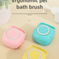 PnotKyes Dog and Cat Bath Brush, Dog and Cat Shampoo Brush, Dog and Cat Cleaning Brush, Dog Bath Brush Scrubber, Soft Silicone Pet Bath Massage Brush, Suitable for Short and Long Hair (Blue, Pink, Yellow)