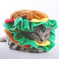 PnotKyes Fun Pet Hamburger Hat, Pet Hat, Novelty Costume, Suitable for Cats and Dogs, Halloween Costume, Event Dress-Up