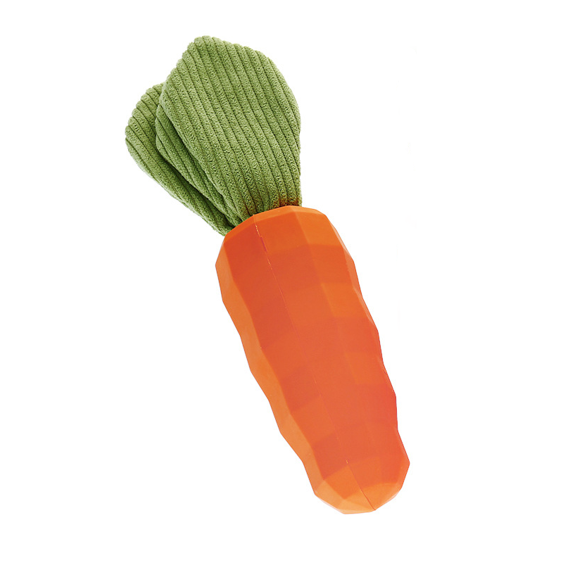 PnotKyes Dog Squeaky Chew Toy, Suitable for Aggressive Chewers, Rubber Carrot Dog Toy for Training and Cleaning, Interactive and Durable Toy for Small and Medium Dogs