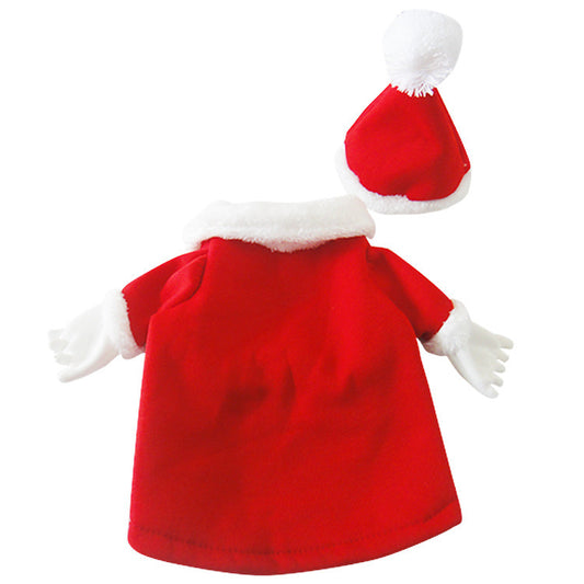 PnotKyes Pet Christmas Costume, Santa Claus outfit with a hooded cape, suitable for dogs, cats, and other pets for Christmas.