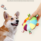 PnotKyes Cartoon Pattern Plush Frisbee Toy with Bell – Interactive Training and Dental Health Chew Toy for Dogs