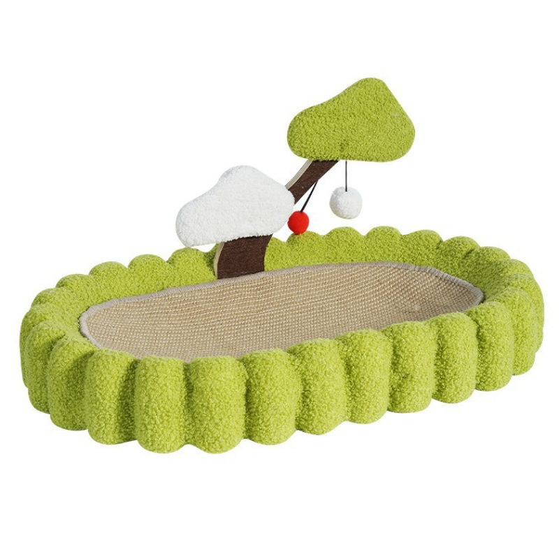 PnotKyes Cat Scratcher Bed, Sisal Rope Money Tree Shaped Cat Scratching Board, 25.6 Inches/65cm Extra Large Cat Scratching Bed, Indoor Cat Scratching Board, Durable Oval Cat Scratching Bed.