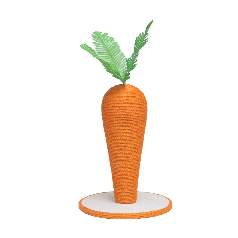 PnotKyes Carrot Cat Scratching Post - Cute and Fun Natural Sisal Cat Scratcher, Suitable for Indoor Small, Medium, and Large Cats, Universal for All Cats, Also Suitable for Other Pets.