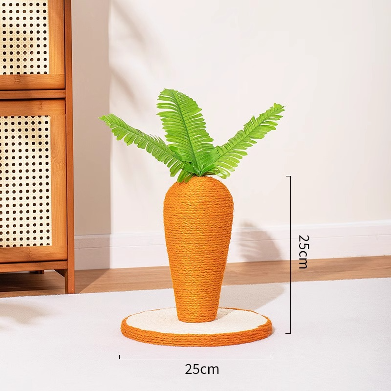 PnotKyes Carrot Cat Scratching Post - Cute and Fun Natural Sisal Cat Scratcher, Suitable for Indoor Small, Medium, and Large Cats, Universal for All Cats, Also Suitable for Other Pets.