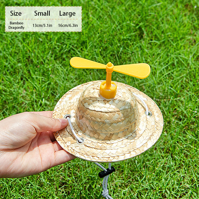 PnotKyesPet Straw Hat - Party Decoration, Adjustable Cute Mini Pet Straw Hat, Suitable for Small Pets/Puppies/Cats