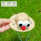 PnotKyesPet Straw Hat - Party Decoration, Adjustable Cute Mini Pet Straw Hat, Suitable for Small Pets/Puppies/Cats