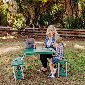 Portable Outdoor Folding Picnic Table with Seats | Lightweight & Durable | Perfect for Camping, Parks, BBQs, and the Beach