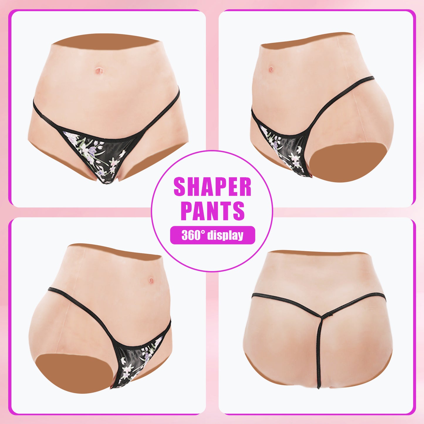 NRHCYBIU Hiding Gaff Panties for Crossdressers Silicone Hip Butt Briefs Transgender Silicone Underwear for Cosplay Drag Queen