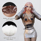 WRDALWO Silicone Breastplate for Crossdressers Breast Forms Transgender Cosplay Fake Breasts Drag Queens (White, E Cup Silicone Filling)