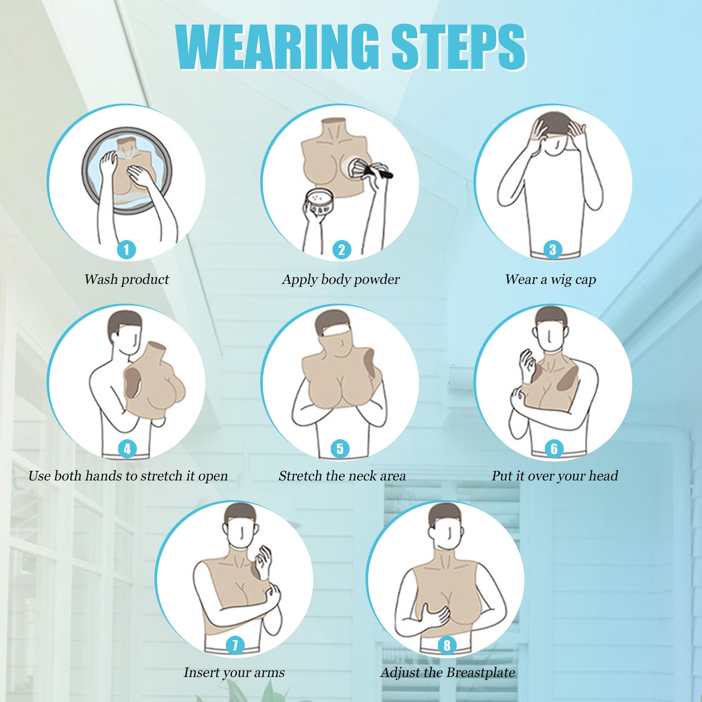 NRHCYBIU Silicone Breast Forms for Crossdressers Breastplate for Drag Queen Fake Breasts for Transgender Cosplay